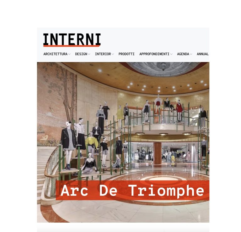 Interni magazine: Arc de Triomphe installation for Zara with mannequins