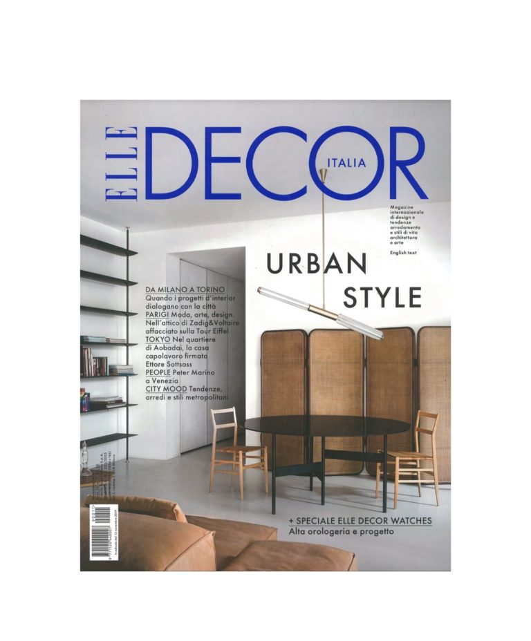 Elle Decor Italia, November 2019: magazine cover 'Urban Style'