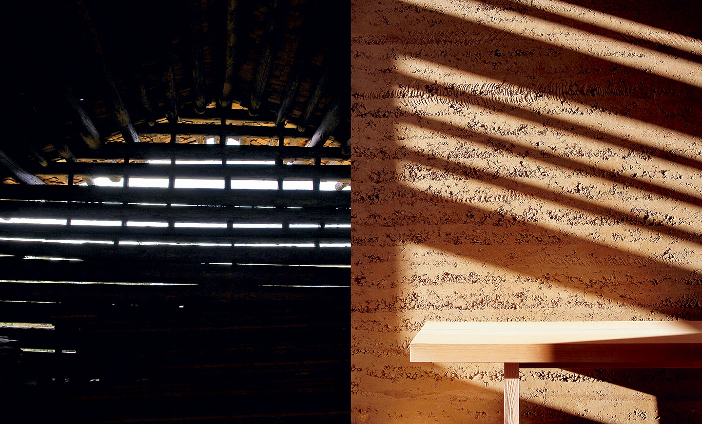 The Index Book, Matteo Thun monograph: slatted light falling on dark and earthen surfaces