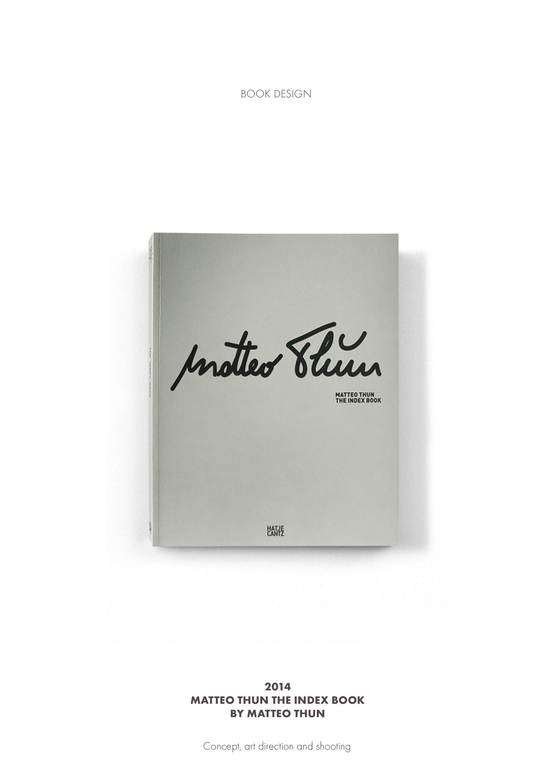 Cover of The Index Book, the monograph of architect Matteo Thun, with art direction by Elena Pelosi.