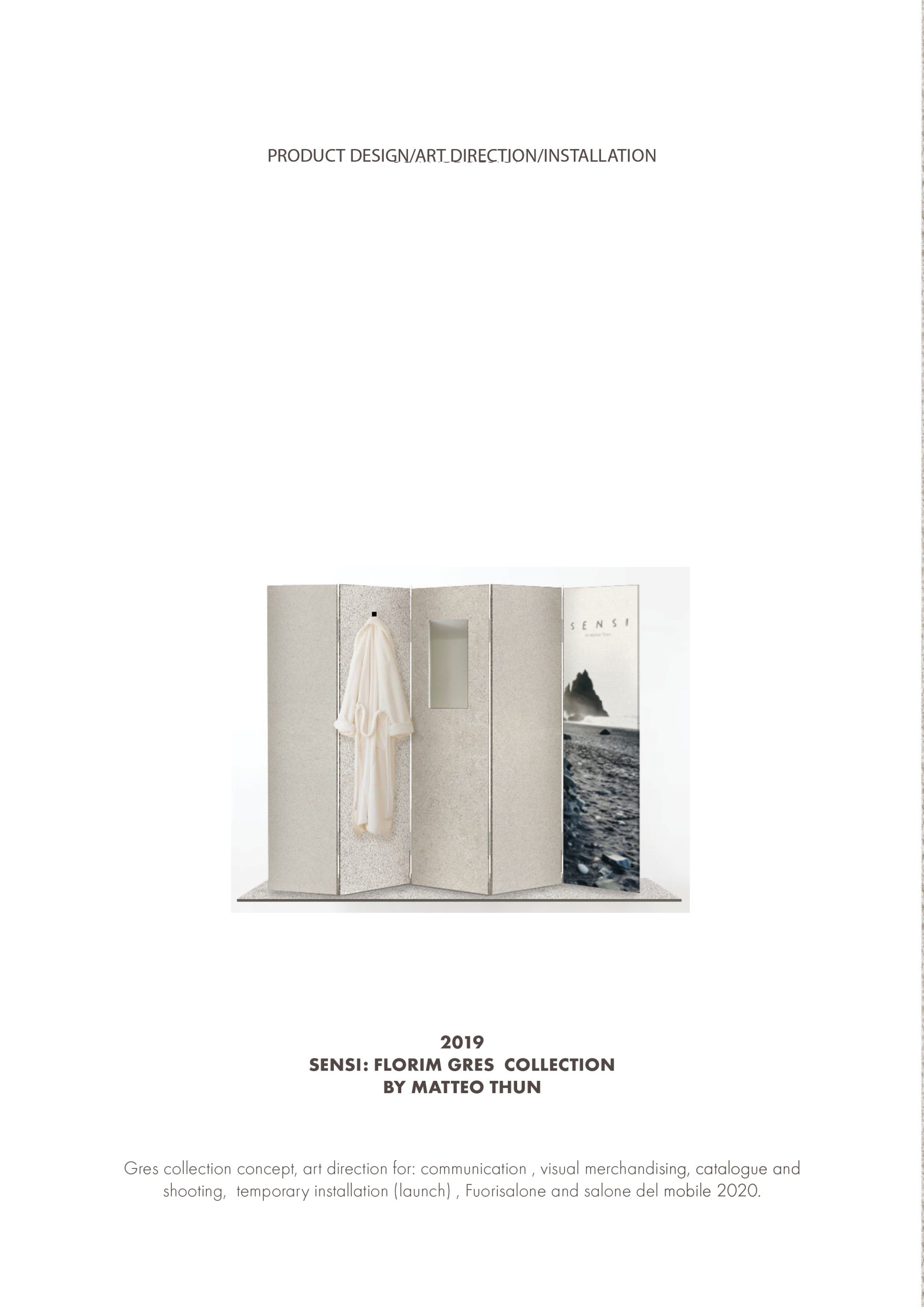 Sensi Collection by Florim: catalogue page on the 2019 Sensi collection by Matteo Thun