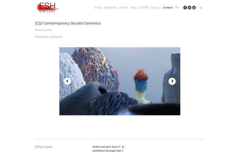 ESH Gallery: online auction page for C2 Contemporary Studio Ceramics