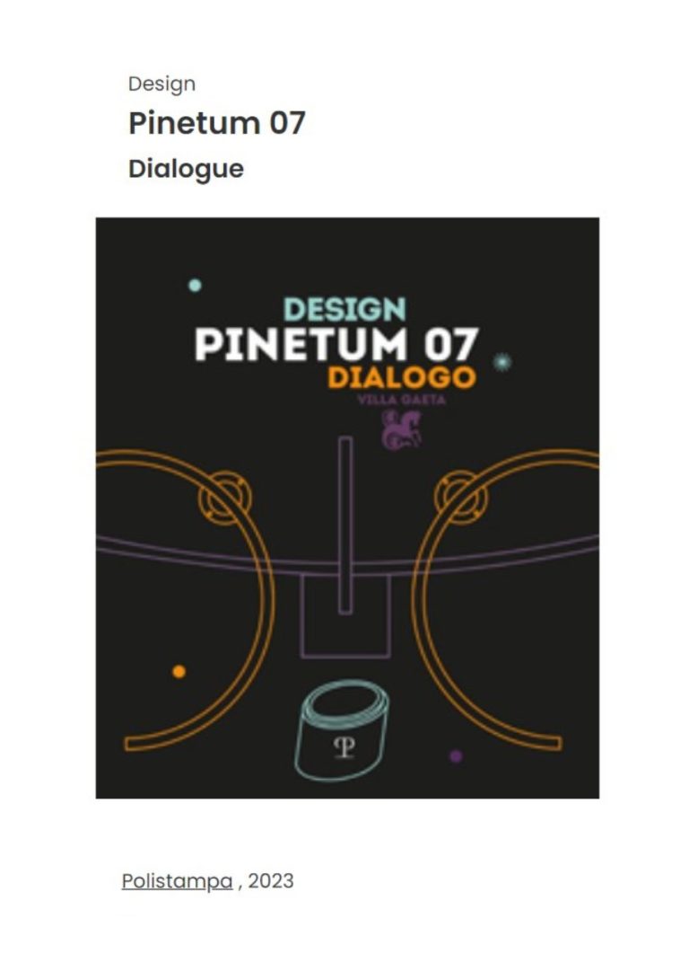 Polistampa: cover of the Design Pinetum 07 Dialogo catalogue
