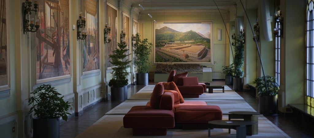 Sala Quadri, interni progettati da Elena Pelosi per Fondazione Zegna
