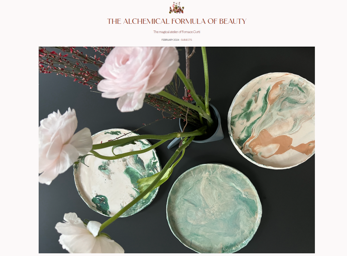 The MRV: The Alchemical Formula of Beauty, ceramic plates with flowers