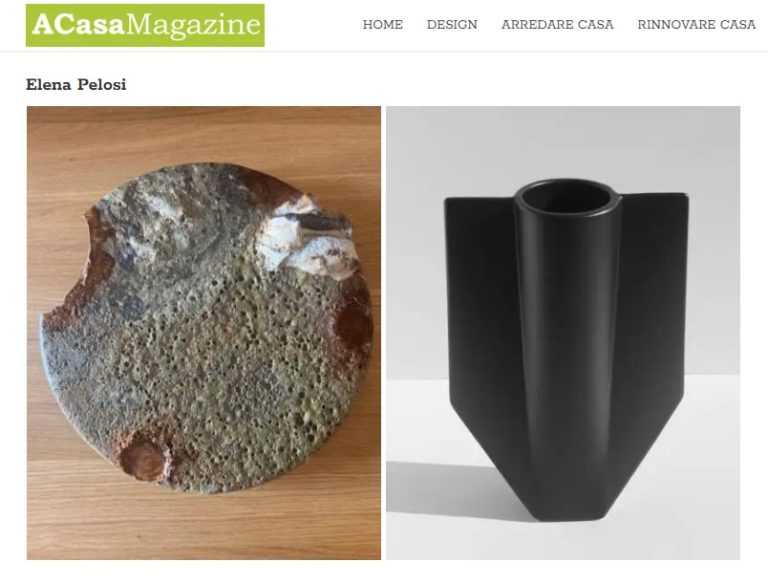 A Casa Magazine: Elena Pelosi ceramics among independent designers at Fuorisalone