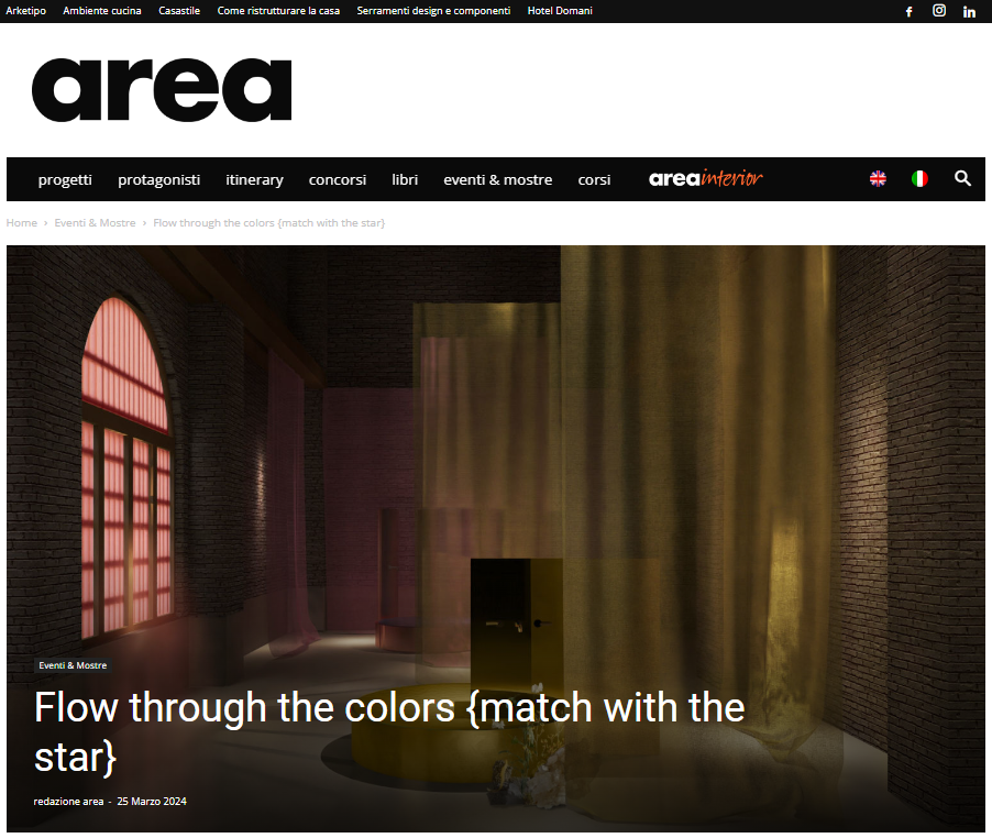 AREA: Flow through the colors installation for Rubinetterie Stella