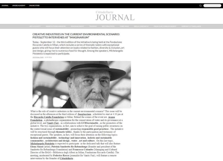 Cittadellarte Journal: creative industries in the current environment, Imaginarium interviews