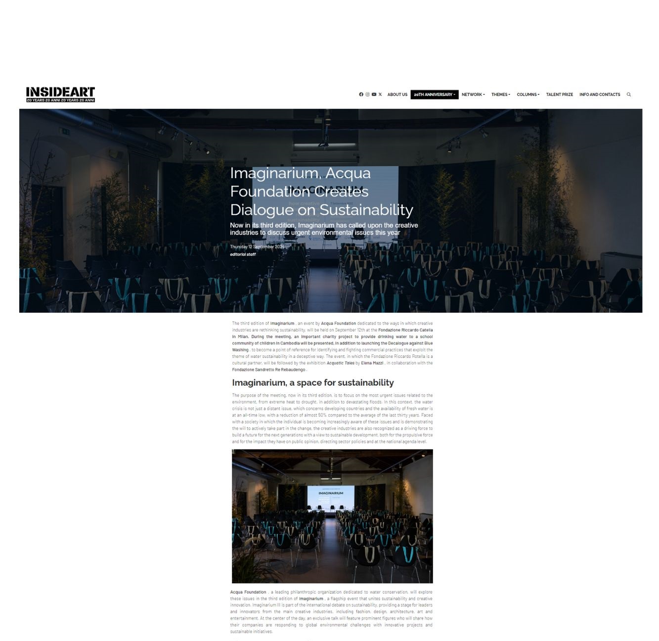 Insideart: Imaginarium, Acqua Foundation creates dialogue on sustainability