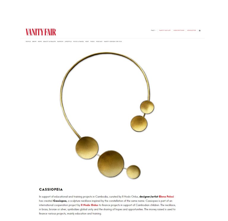 Vanity Fair: For the greater good, Cassiopeia necklace for a charity project