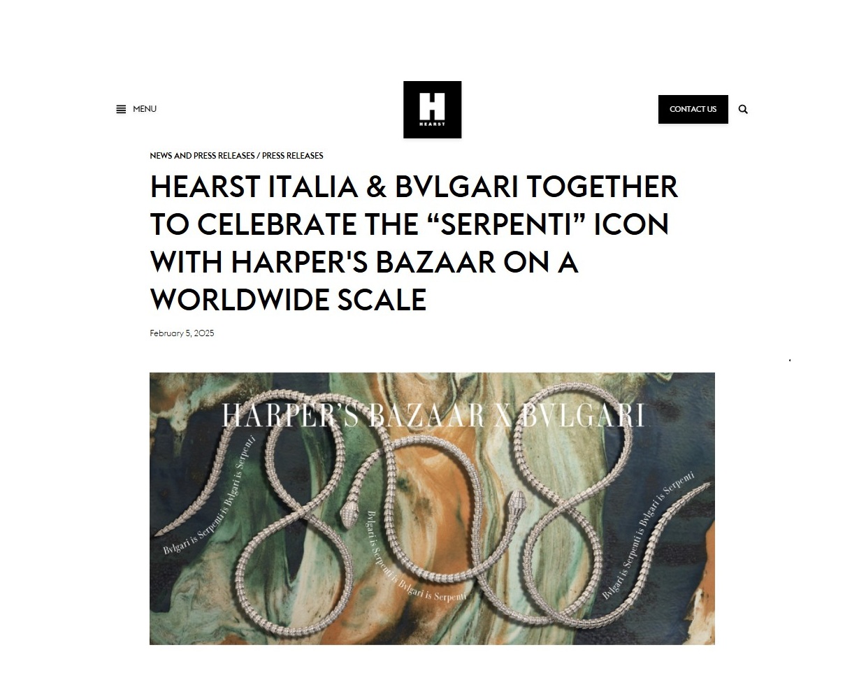 Hearst Italia: Hearst Italia and Bvlgari celebrate the Serpenti icon with Harper's Bazaar