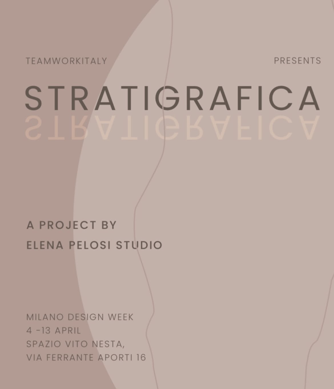 Magnificat, Milano Design Week 2025: Stratigrafica poster for the project by Elena Pelosi Studio