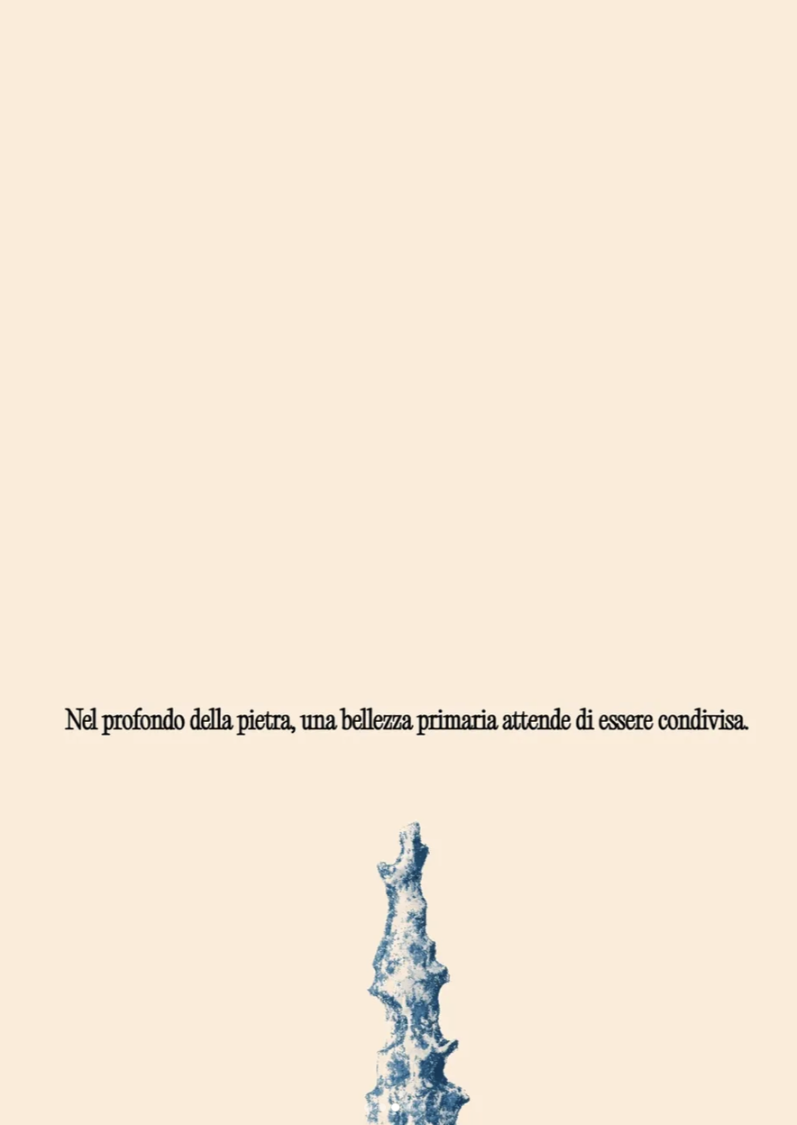 The Unfolded Series: poster with a quote and a ceramic spire