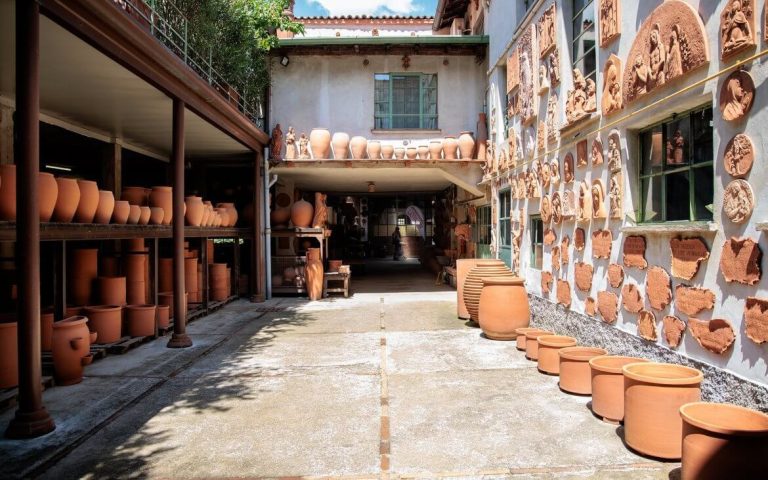 Modalita Demode: Fuorisalone 2026 selection, Fornace Curti courtyard with terracotta pots